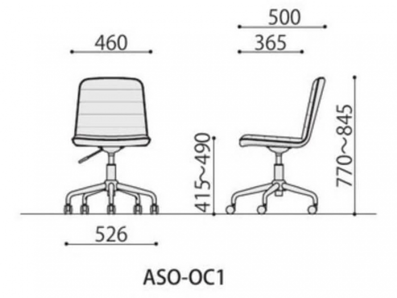 オフィスチェア　ASO-OC1　グレー　新品_3