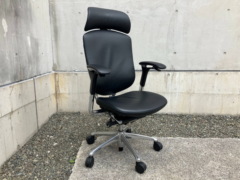 コンテッサチェア　大型ヘッドレスト付き　革張り　中古_0