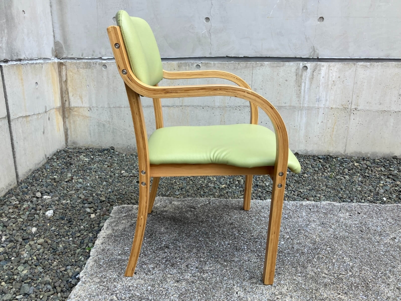 介護・福祉施設向け　ダイニングチェア　グリーン　中古_1