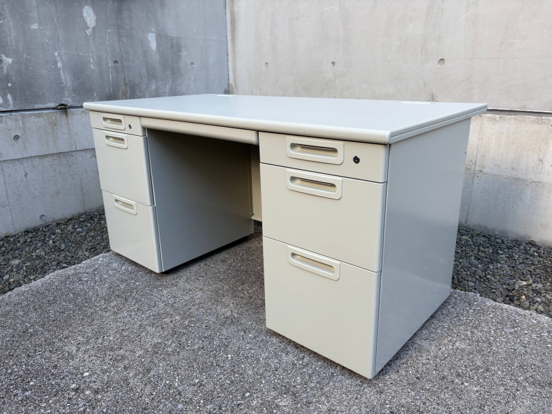 LAデスクシリーズ　両袖机　W1400　中古_0