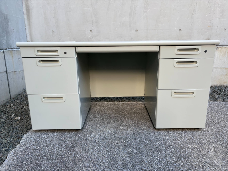 LAデスクシリーズ　両袖机　W1400　中古_2
