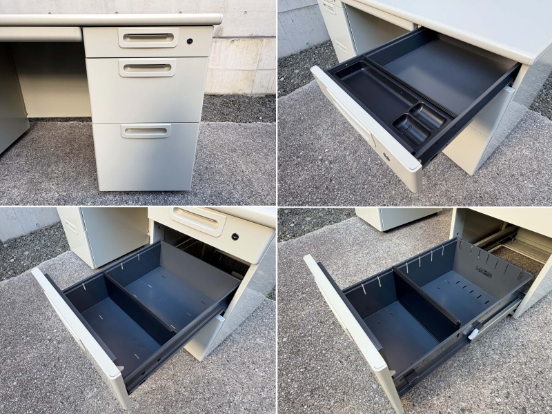 LAデスクシリーズ　両袖机　W1400　中古_7