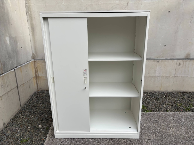 レクトライン　3枚引き違い書庫　H1250　中古_5