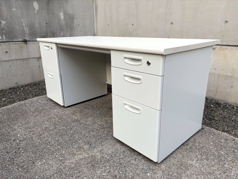 ETデスクシリーズ　両袖机　W1600 　中古_0
