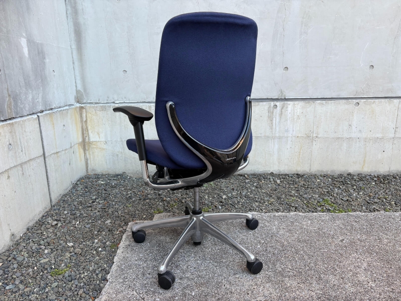 ゼファーチェア 　クッションタイプ　ダークブルー　中古【肘パッド新品】_1