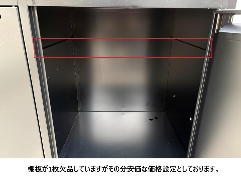 4人用パーソナルロッカー　ダイヤル錠（非常開錠キー付き）　ブラック　中古_7