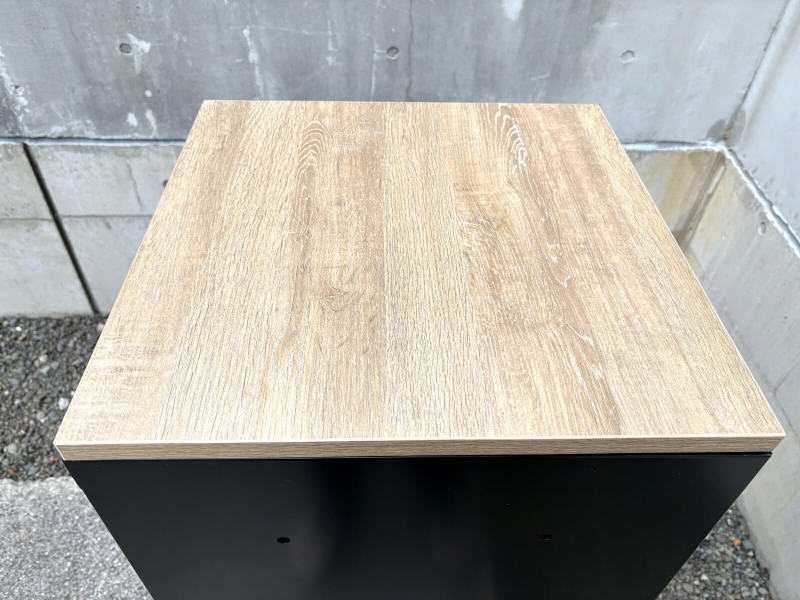 書類分類用キャビネット　ダイヤル錠（非常開錠キー付き）　ブラック　中古_3