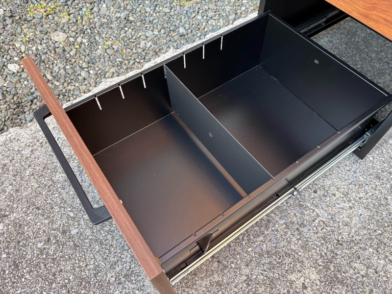 木目調デスクワゴン　HGS-3B　ウォールナット　中古_7