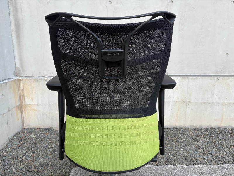 フィーゴチェア 　メッシュタイプ　グリーン　可動肘付き（パッド新品）　中古_2