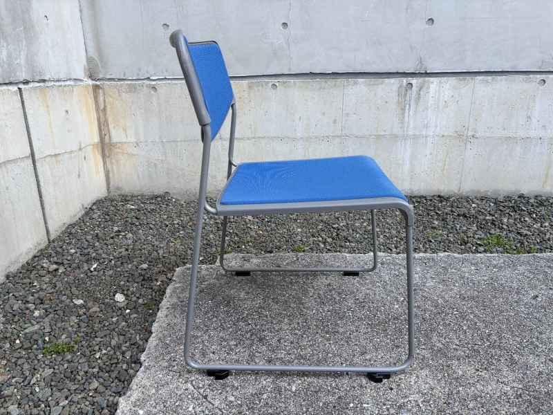 スタッキングチェア　KLT-210CK　ブルー　中古_1