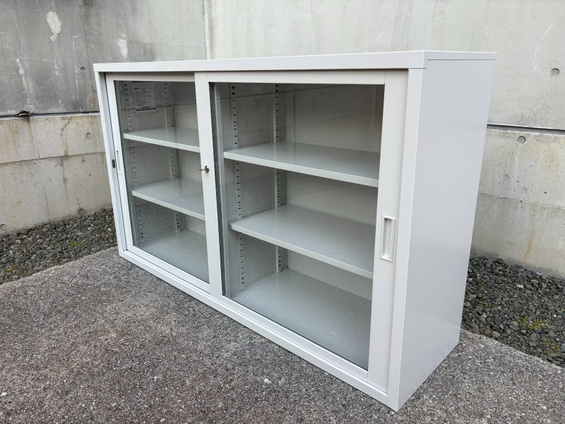53タイプ　ガラス引違い書庫　TS-53G　中古_0
