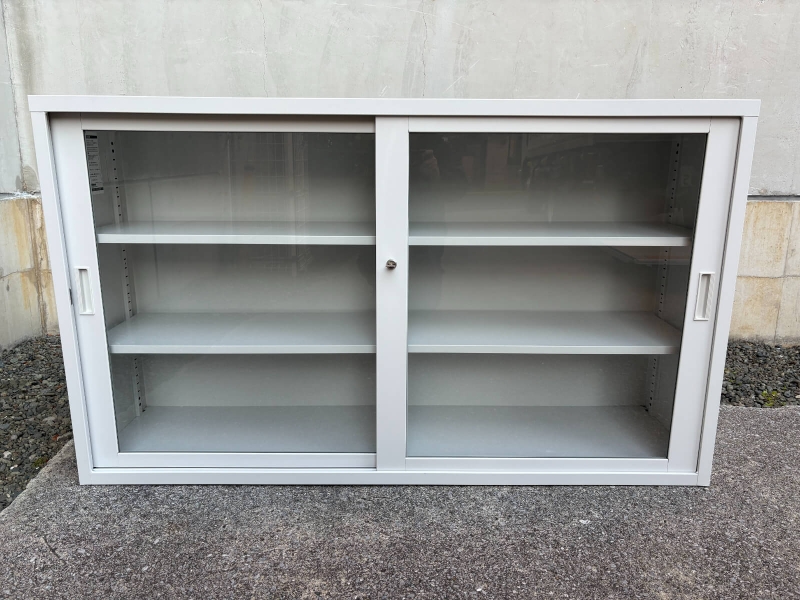 53タイプ　ガラス引違い書庫　TS-53G　中古_1
