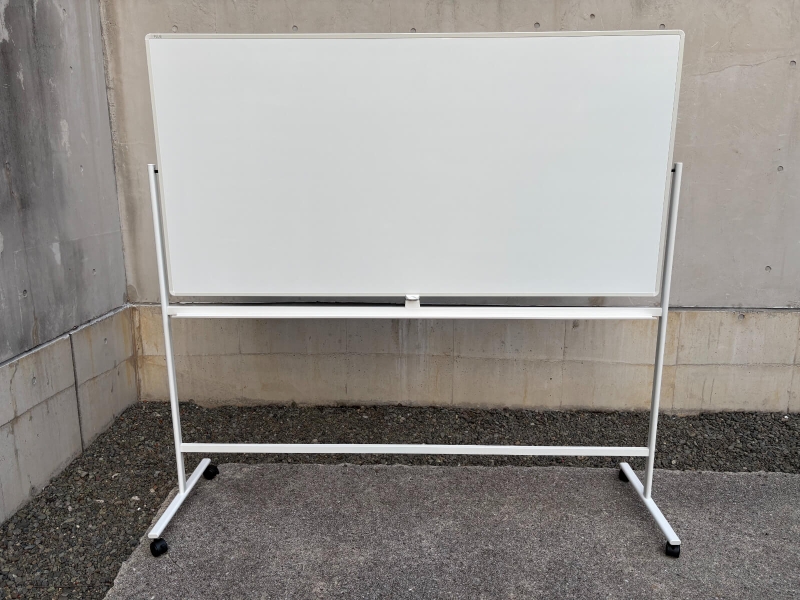 GARAGE　脚付きホワイトボード　スチール　無地両面　Ｗ1800　中古_1