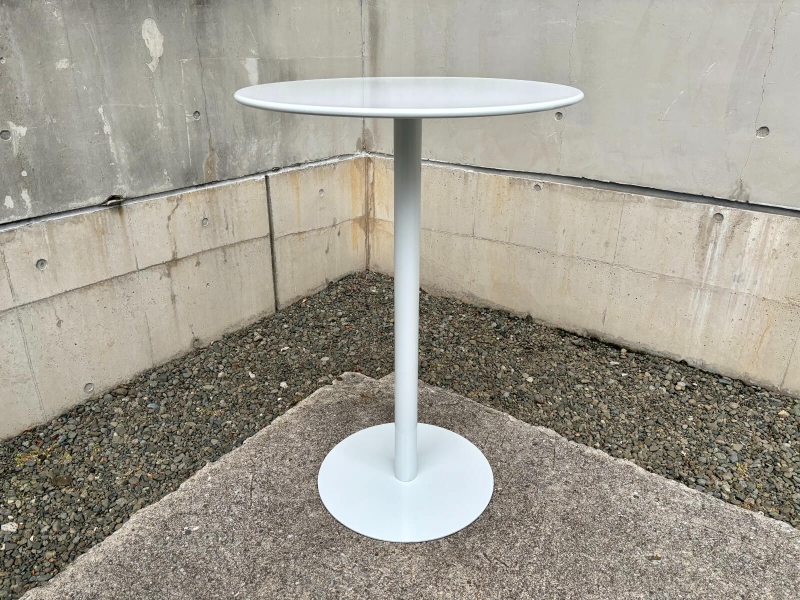 円形ハイテーブル　スチール天板　700Φ　中古_0