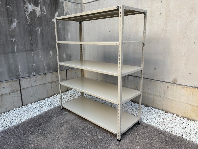 軽量ボルト式スチールラック　100㎏耐荷/段　W1500/D600/H1800㎜　中古_0