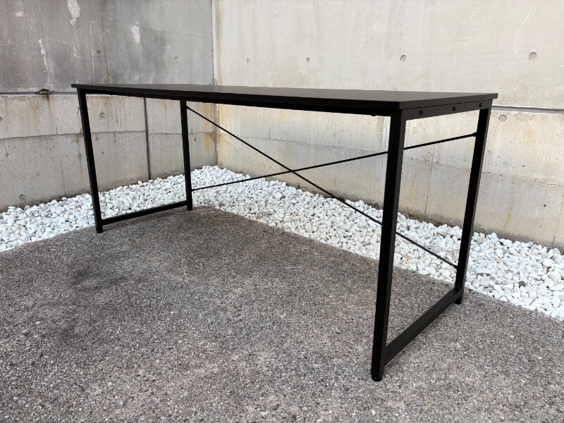 シンプルデスク3　W1600/D600/H700㎜　ブラック　中古_0