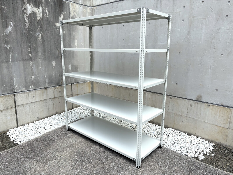 セミボルトレス軽量棚　100㎏耐荷/段　W1500/D600/H1800㎜　中古_0
